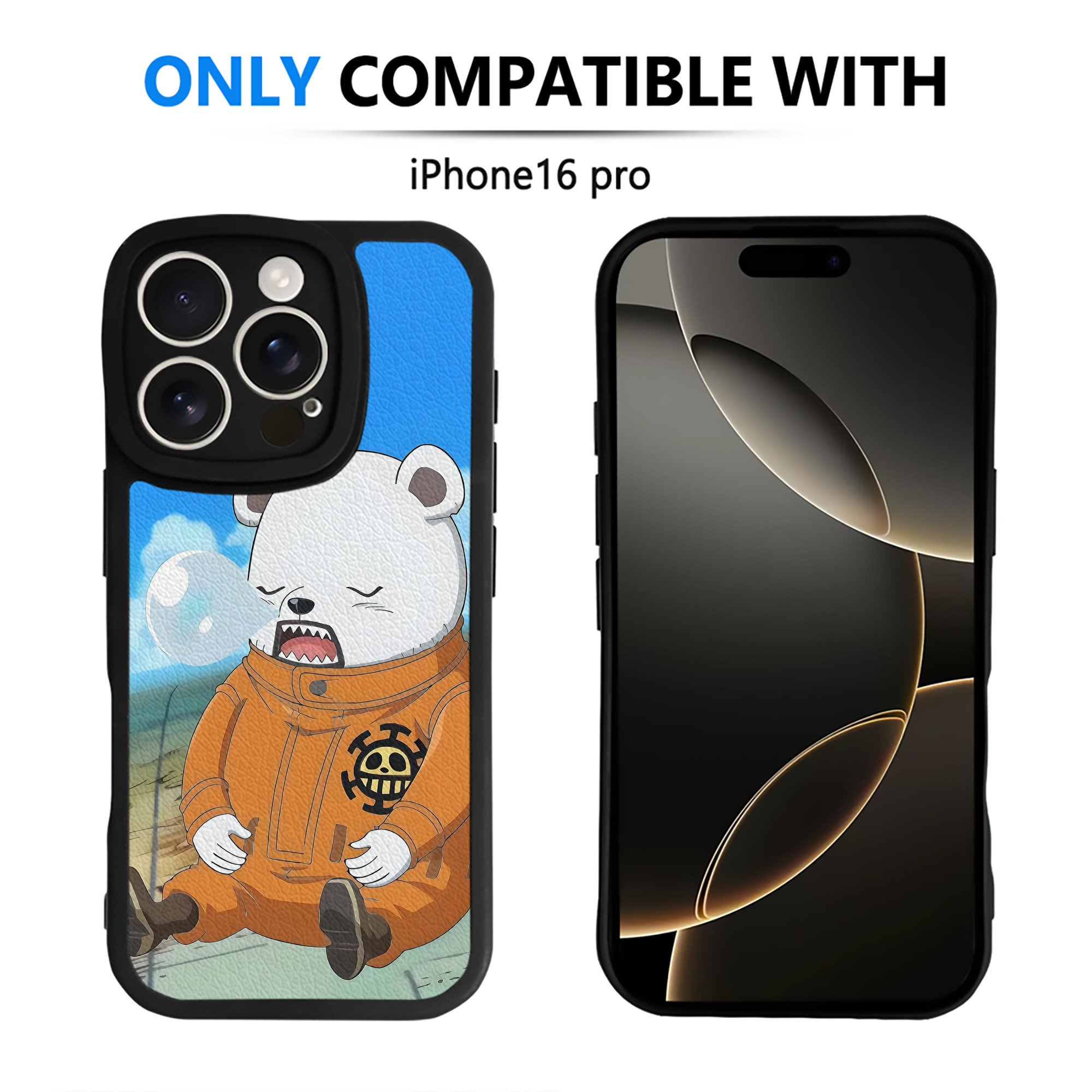 （画像用） ワンピース ONE PIECE 【iPhone 16シリーズ対応】シリコンスマホケース（レザー調） 材質：シリコン